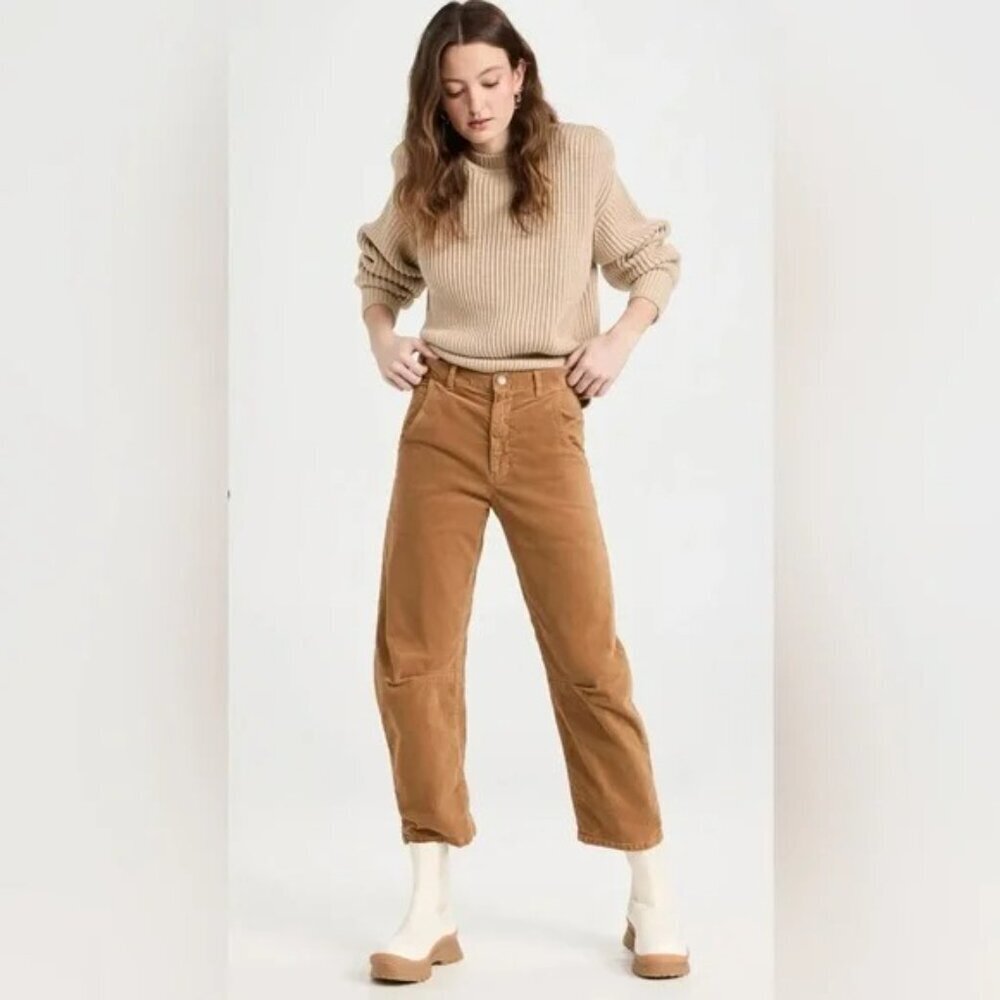 Nili Lotan Velvet Emerson Pants in Caramel Size 2